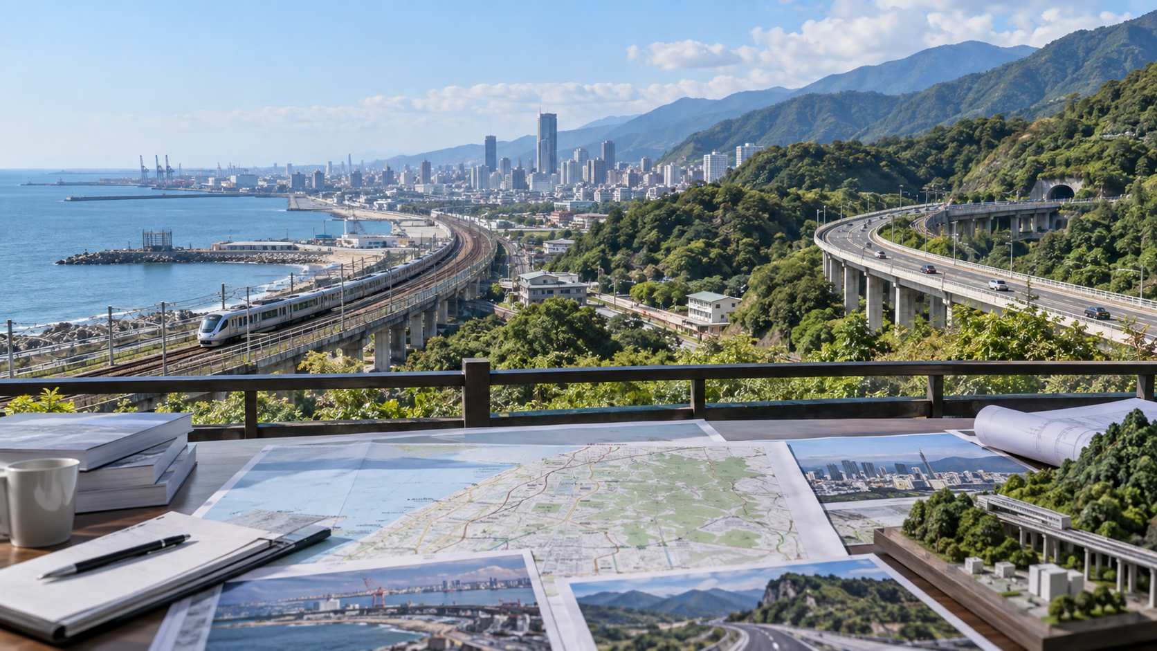 台中海線與山城交通建設規畫示意圖